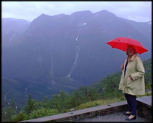 Gaularfjellen in de regen