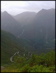 Gaularfjellen in de regen